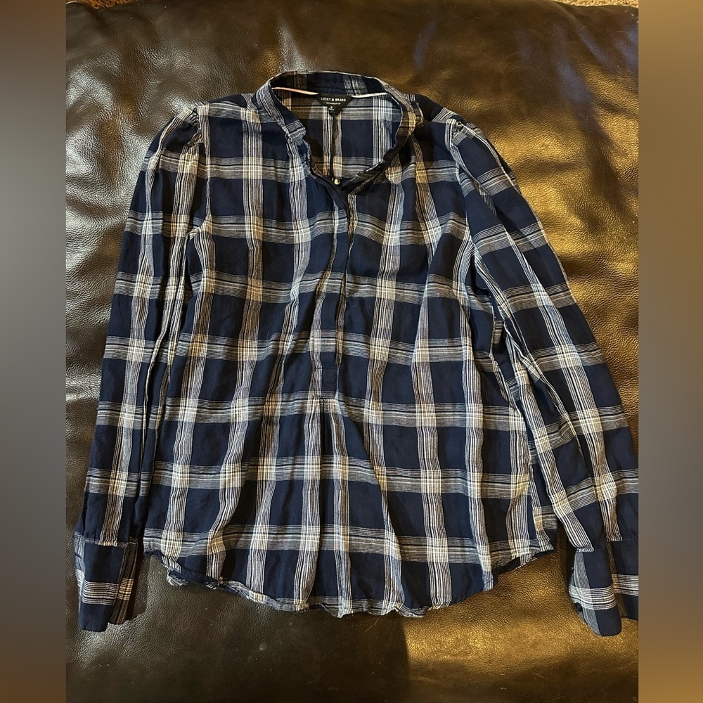 Lucky Brand Blue Checkered Shirt